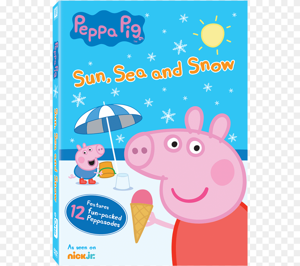 Peppa Pig Sun Sea Now Dvd Peppa Pig Sun Sea And Snow Dvd, Cream, Dessert, Food, Ice Cream Free Transparent Png