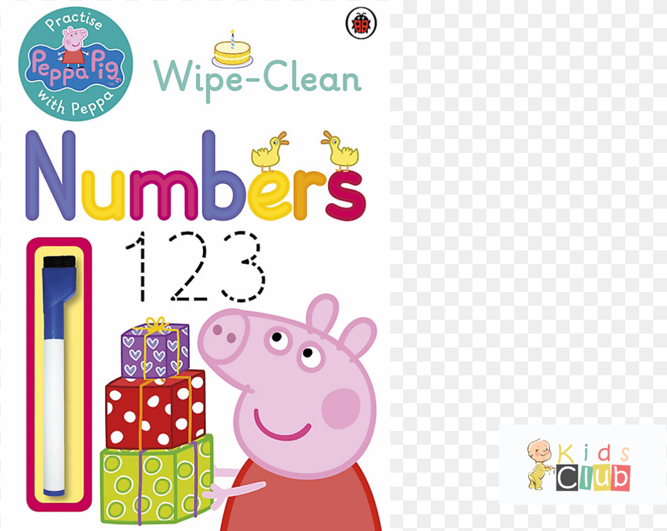 Peppa Pig Wipe Clean Numbers, Person, Face, Head Free Transparent Png