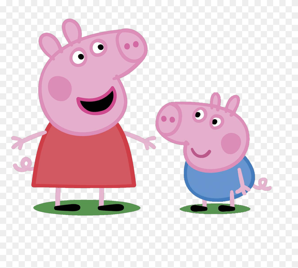 Peppa Pig Y Su Hermano Fondos De Pantalla Hd Peppa E George, Purple, Animal, Bear, Mammal Free Png