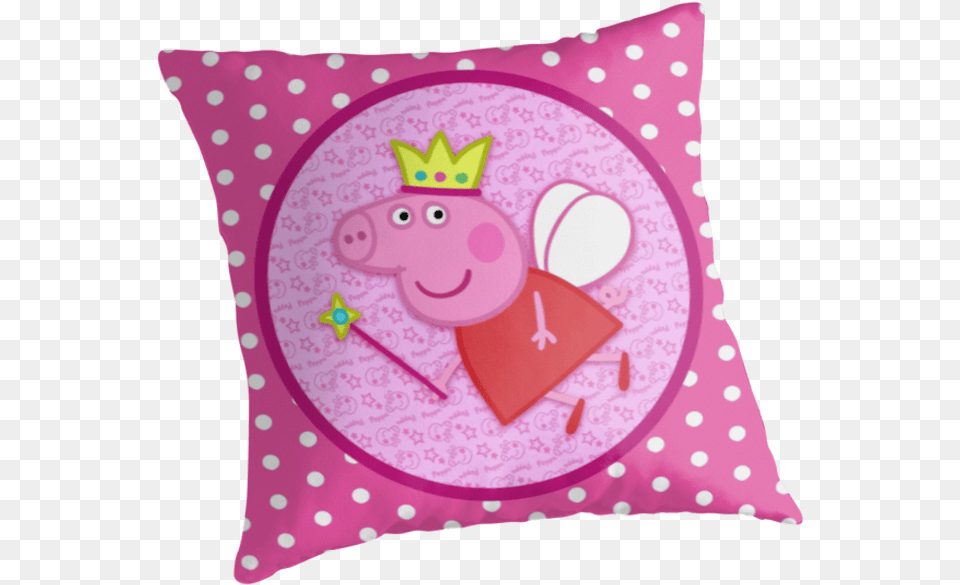 Peppa The Fairy Princess Throw Pillow By Russ Jericho Dormi E Sogna Con Peppa, Cushion, Home Decor, Applique, Pattern Free Png
