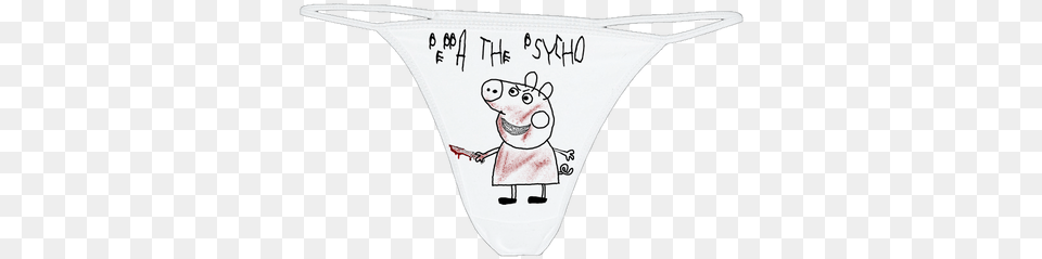 Peppa The P S Y C H O Thong Underpants, Clothing, Lingerie, Panties, Underwear Png