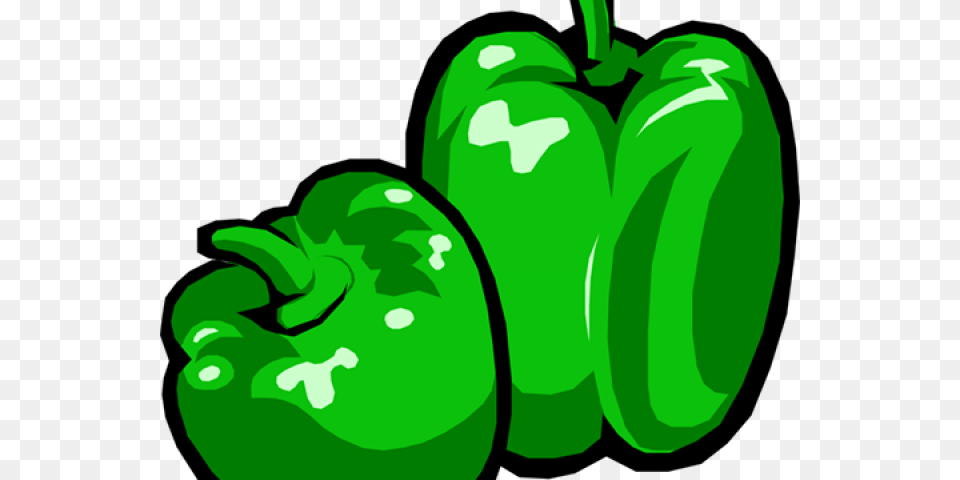 Pepper Clipart Green Pepper Green Bell Pepper Clip Art, Bell Pepper, Food, Plant, Produce Png Image