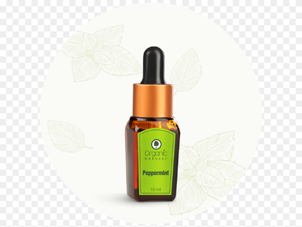 Pepper Mint Essential Oil For Hair Skin Organic Harvest, Bottle, Cosmetics, Perfume, Aftershave Free Transparent Png