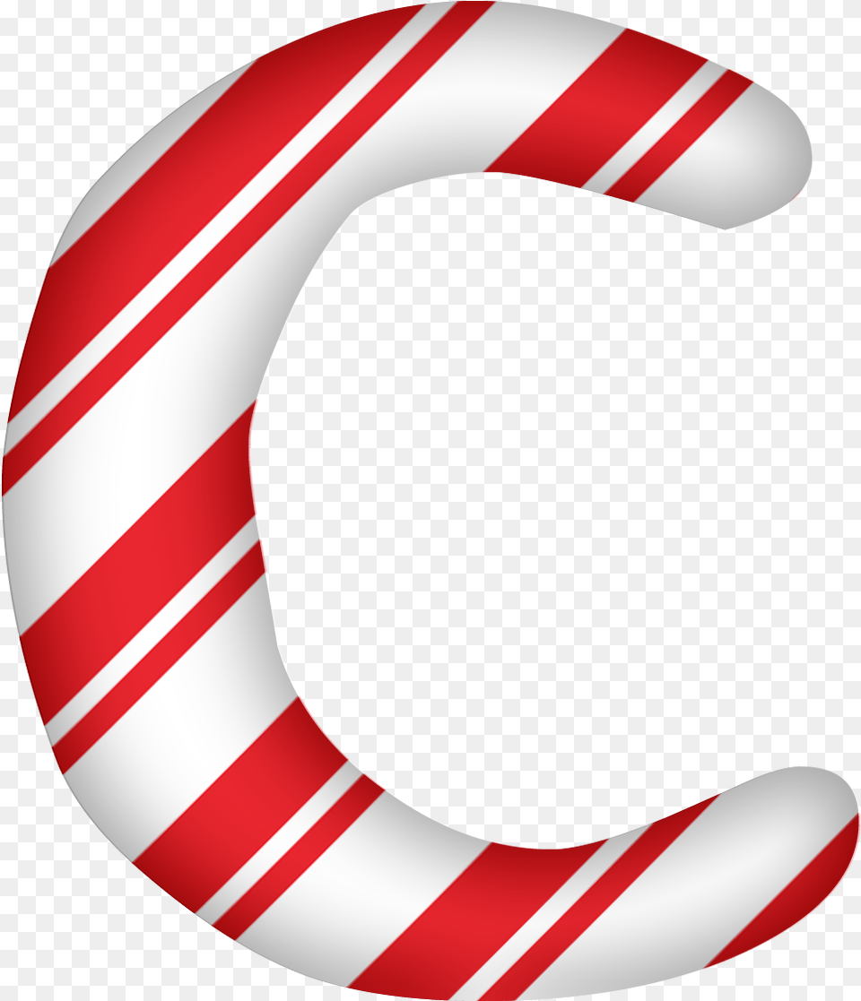 Peppermint Candy Letter C Candy Cane Letter C, Food, Sweets Png Image
