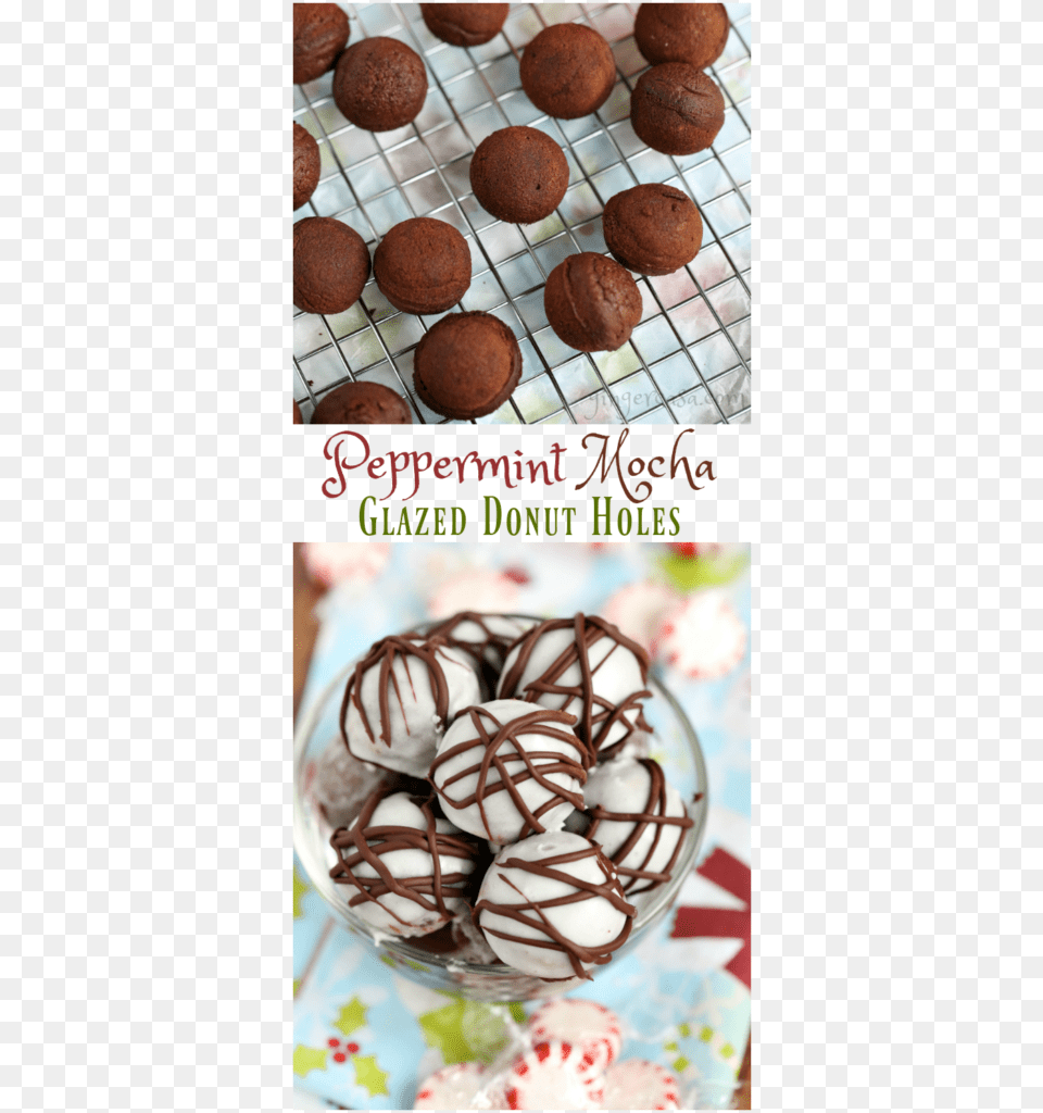 Peppermint Mocha Glazed Donut Holes Weekly Meal Planner And Recipe Journal 52 Week Meal, Sweets, Food, Dessert, Cocoa Png