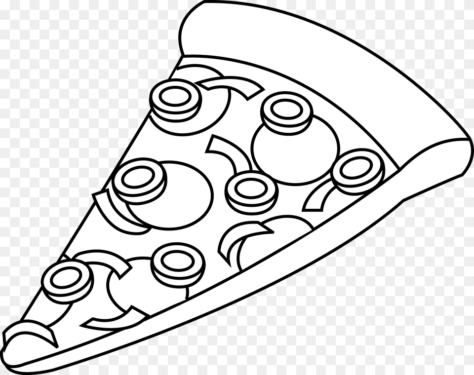 Pepperoni Pizza Clipart Black And White Pizza White, Art, Doodle, Drawing, Accessories Png Image