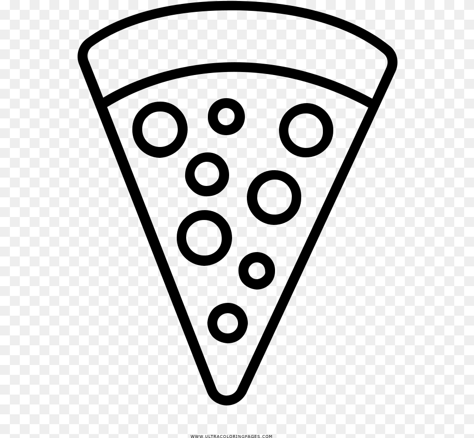 Pepperoni Pizza Coloring, Gray Free Transparent Png