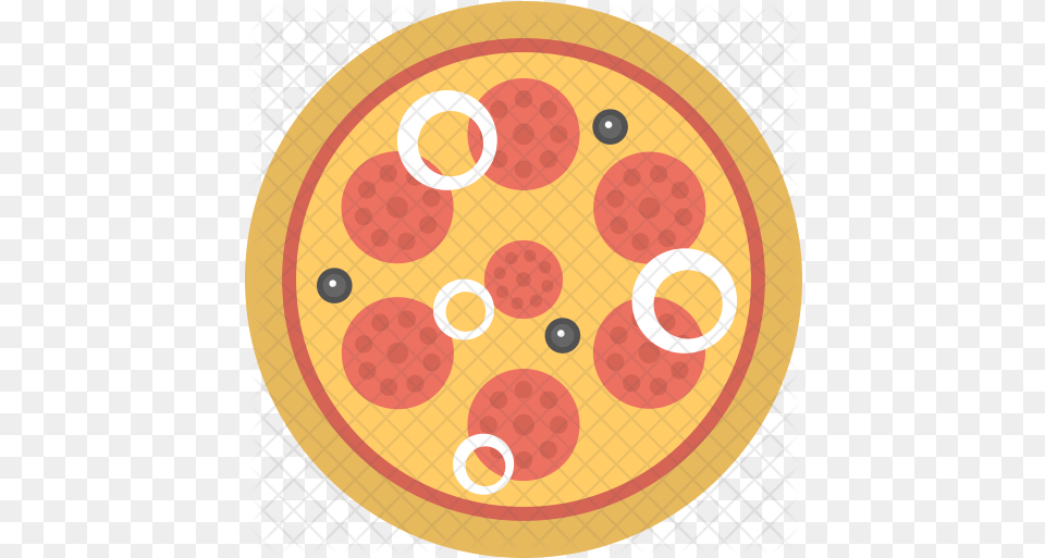 Pepperoni Pizza Icon Encore, Food, Disk, Pattern Png Image