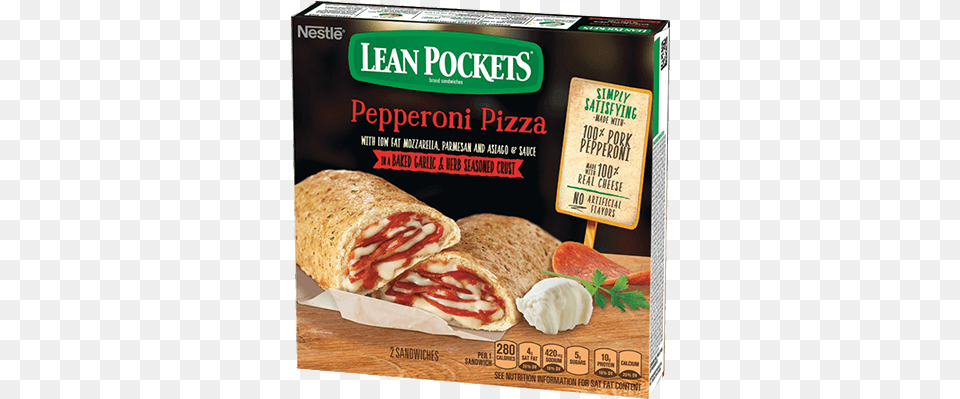 Pepperoni Pizza Lean Pocket Chicken Broccoli, Food, Lunch, Meal, Bread Free Png Download