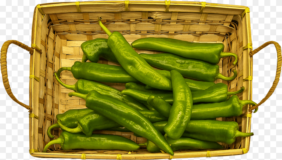 Peppers Chili Pepper, Basket, Food, Plant, Produce Png
