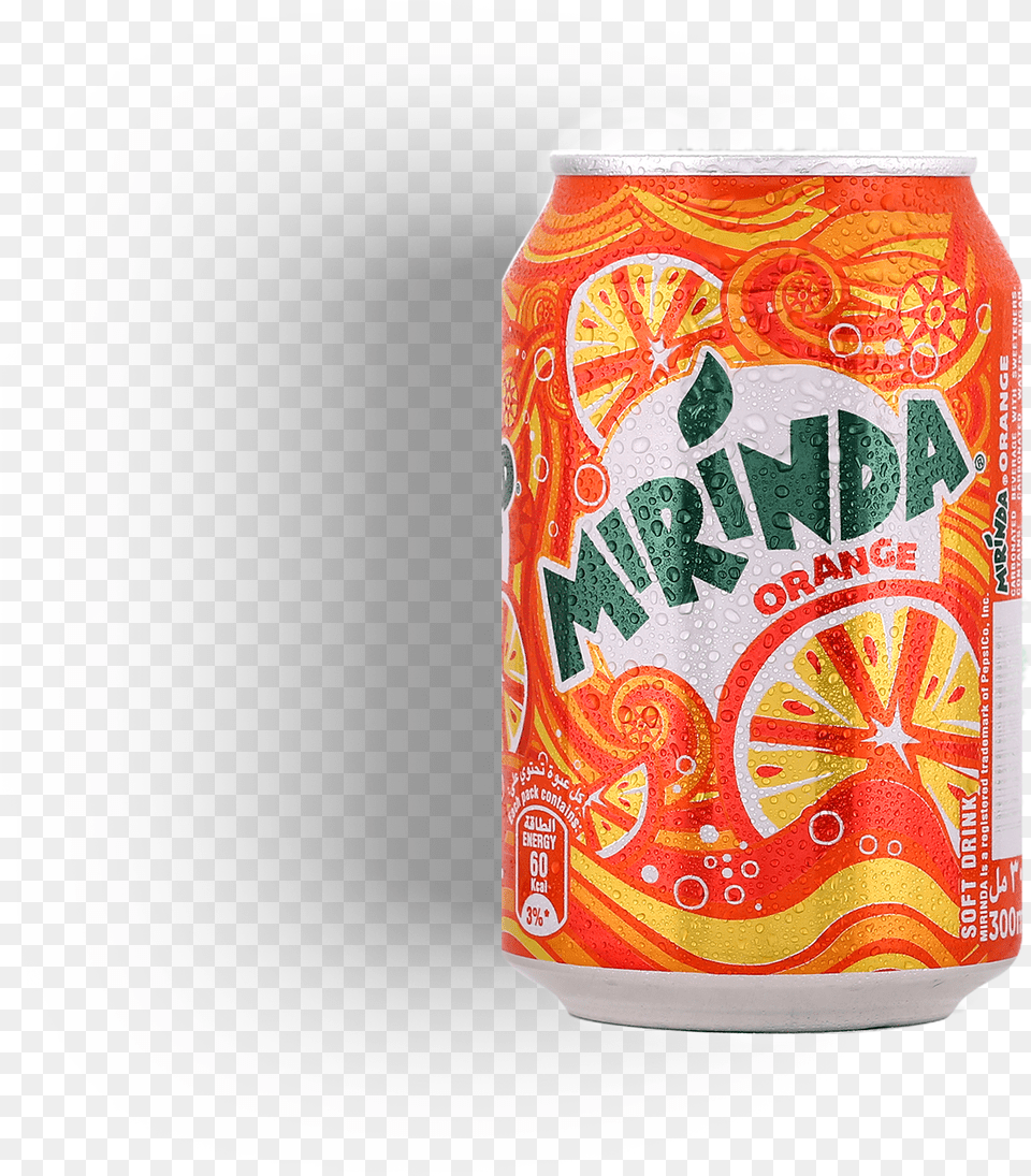 Pepsi Can Mirinda Orange Soft Drink, Tin Free Png