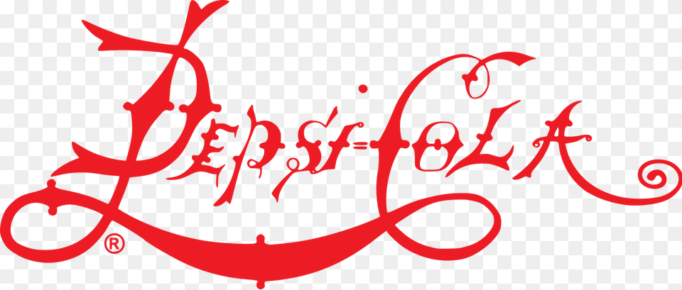 Pepsi Cola First Logo, Calligraphy, Handwriting, Text Free Png