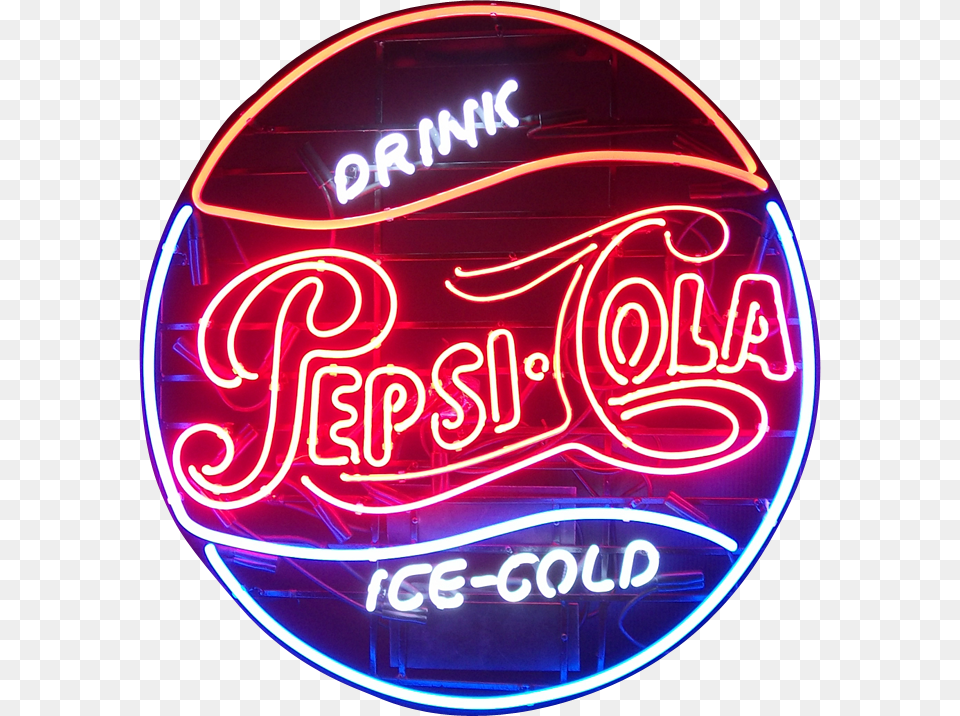 Pepsi Cola Neon, Light, Car, Transportation, Vehicle Png Image