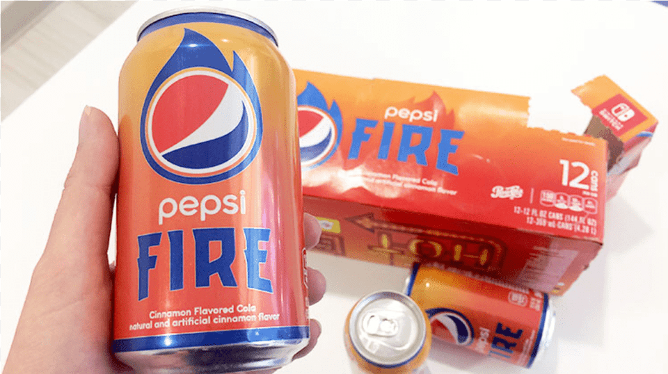Pepsi Fire 12 Packs Only 1 Junk Food, Can, Tin Png