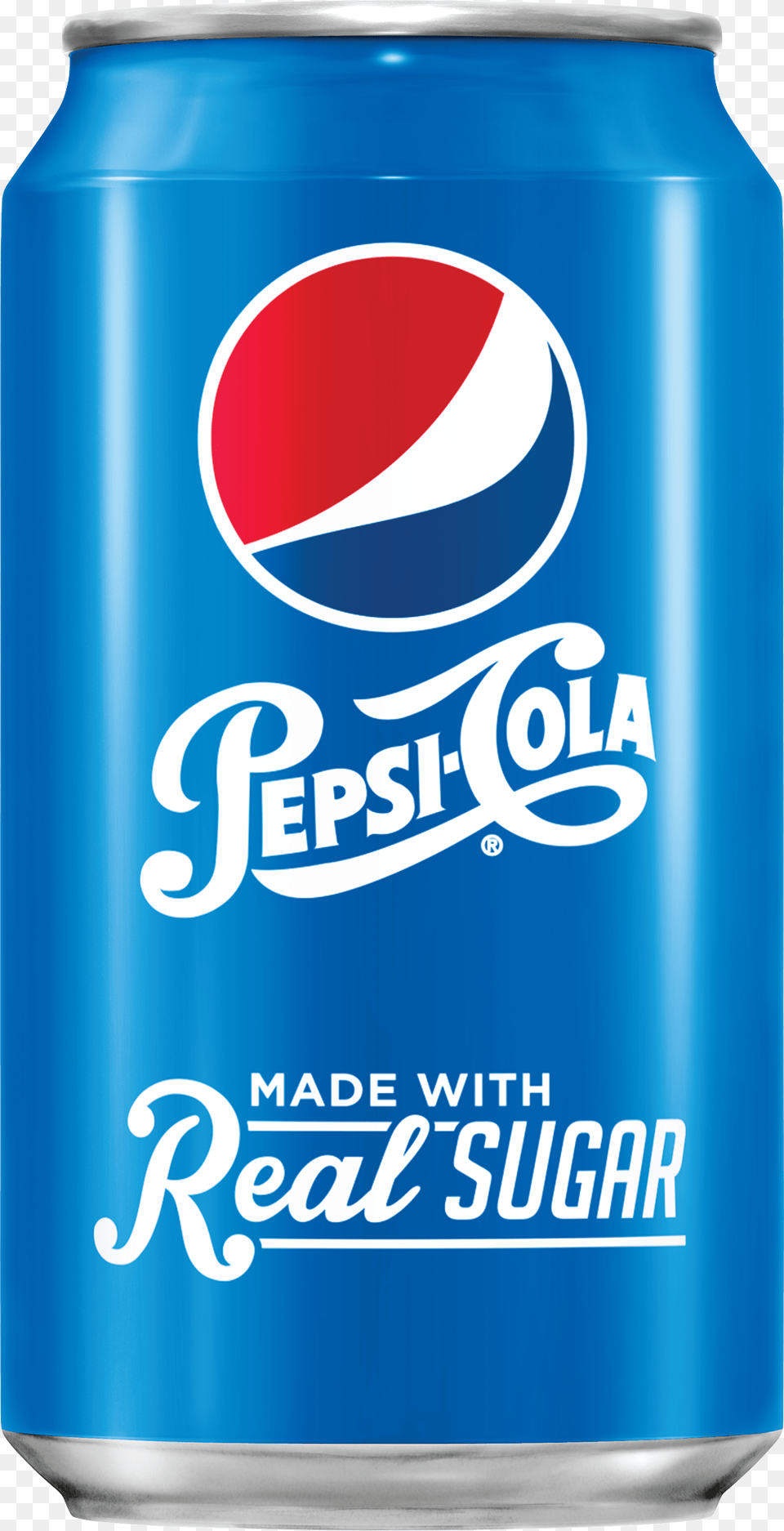 Pepsi With Real Sugar, Can, Tin, Beverage, Soda Png Image