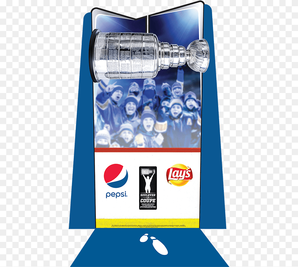 Pepsico Stanley Cup Cylinder, Advertisement, Bottle, Adult, Person Free Png