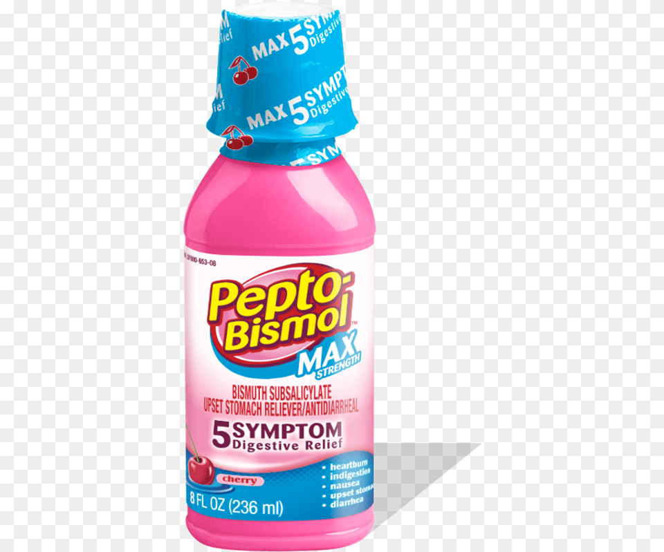Pepto Bismol Maximum Strength Liquid Cherry 12 Oz, Tin, Food, Ketchup, Can Free Png