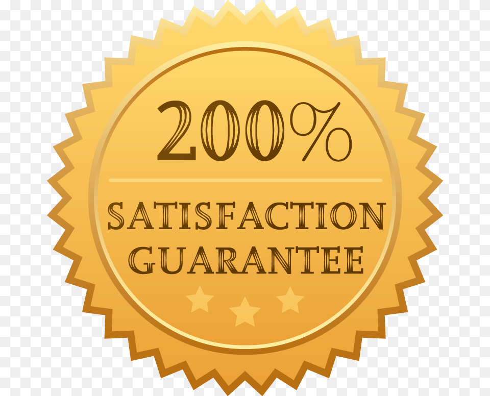Percent Guarantee 200 Guarantee, Badge, Gold, Logo, Symbol Png Image