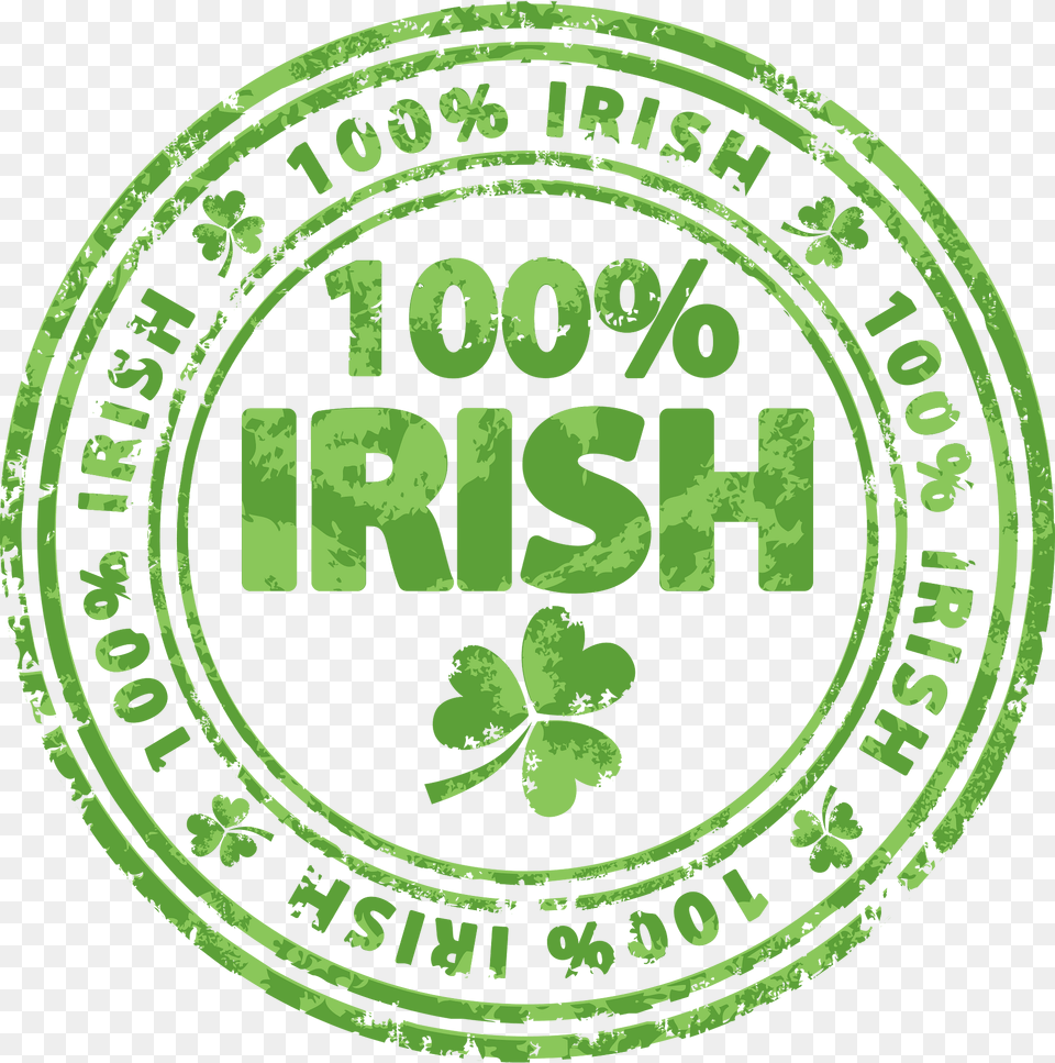 Percent Irish Green Stamp Clipart, Logo Free Png Download