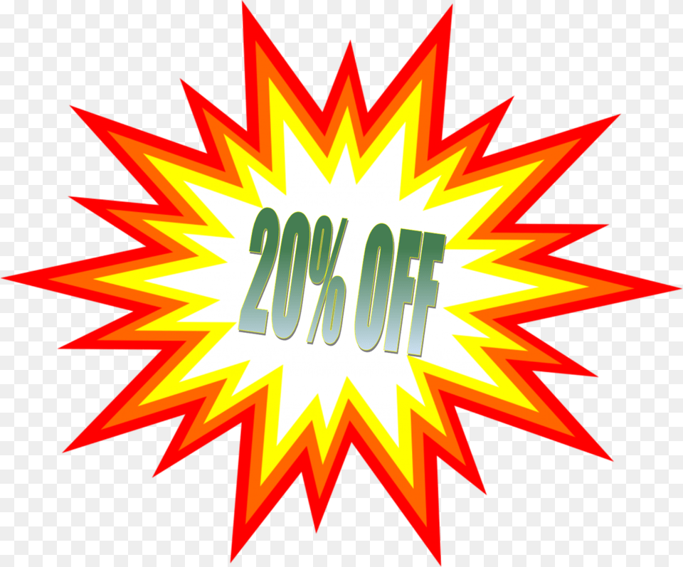 Percent Off Multicolor Starburst, Light Png Image