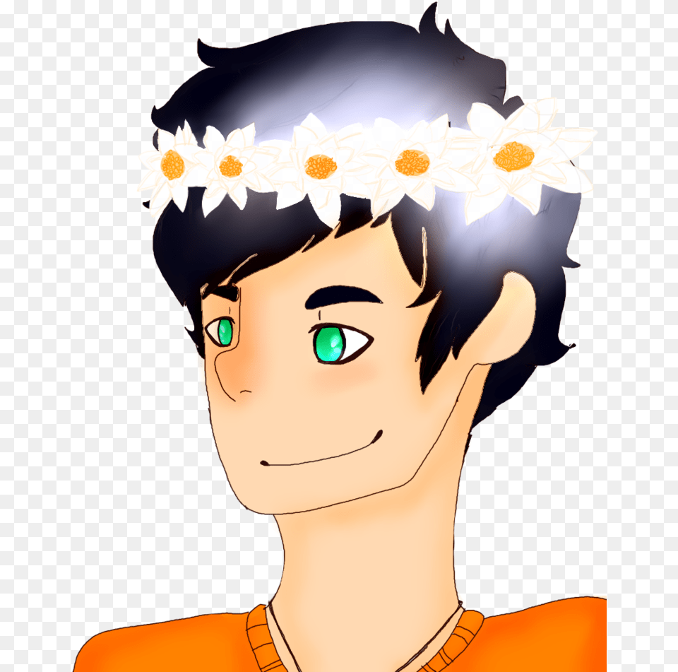 Percy Jackson Flower Crown By Owl Mom Cartoon, Accessories, Person, Woman, Female Free Transparent Png