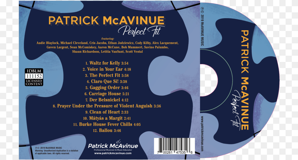 Perfect Fit Cd Back Bandcamp Patrick Mcavinue Perfect Fit, Disk, Dvd Png