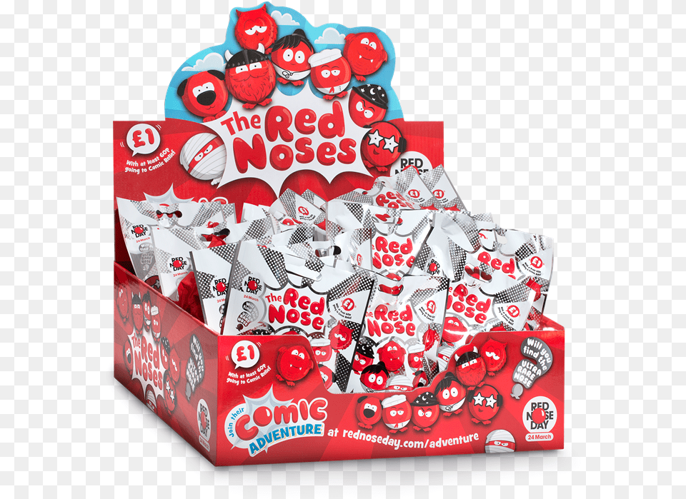 Perfect For Selling At Work Order Boxes Of 40 Red Red Nose Day Blind Bag, Food, Sweets, Candy Free Png Download