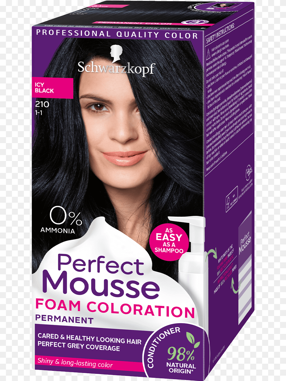 Perfect Mousse Com 210 Icy Black Perfect Mousse 388 Dunkles Rotbraun, Advertisement, Hair, Black Hair, Poster Free Png