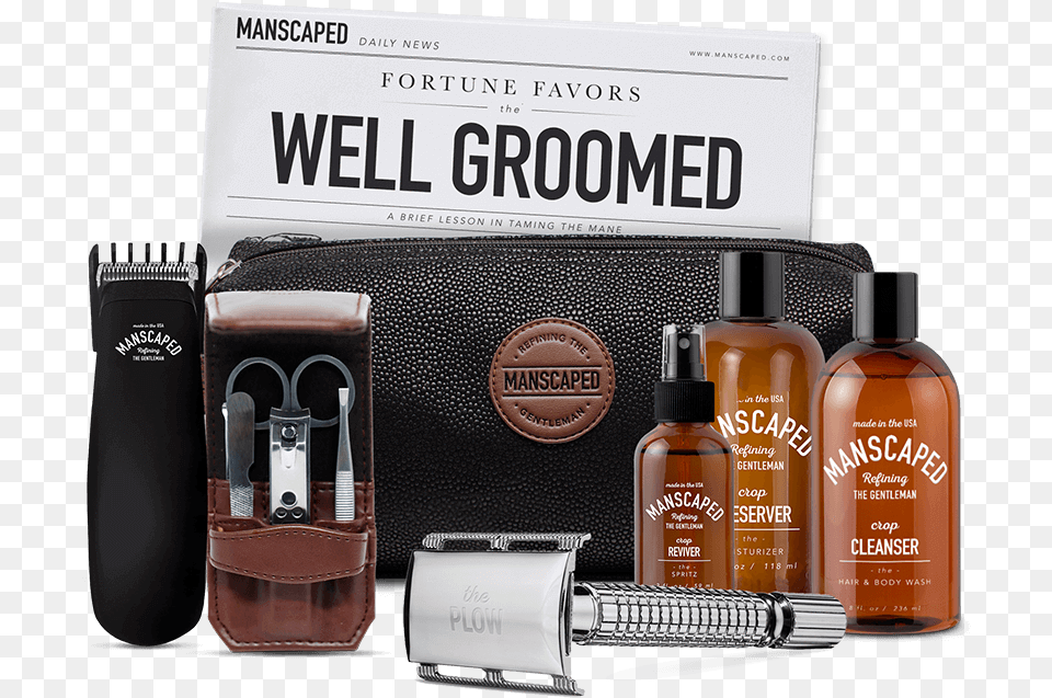 Perfect Package Manscaped Products, Aftershave, Bottle, Blade, Cosmetics Free Png