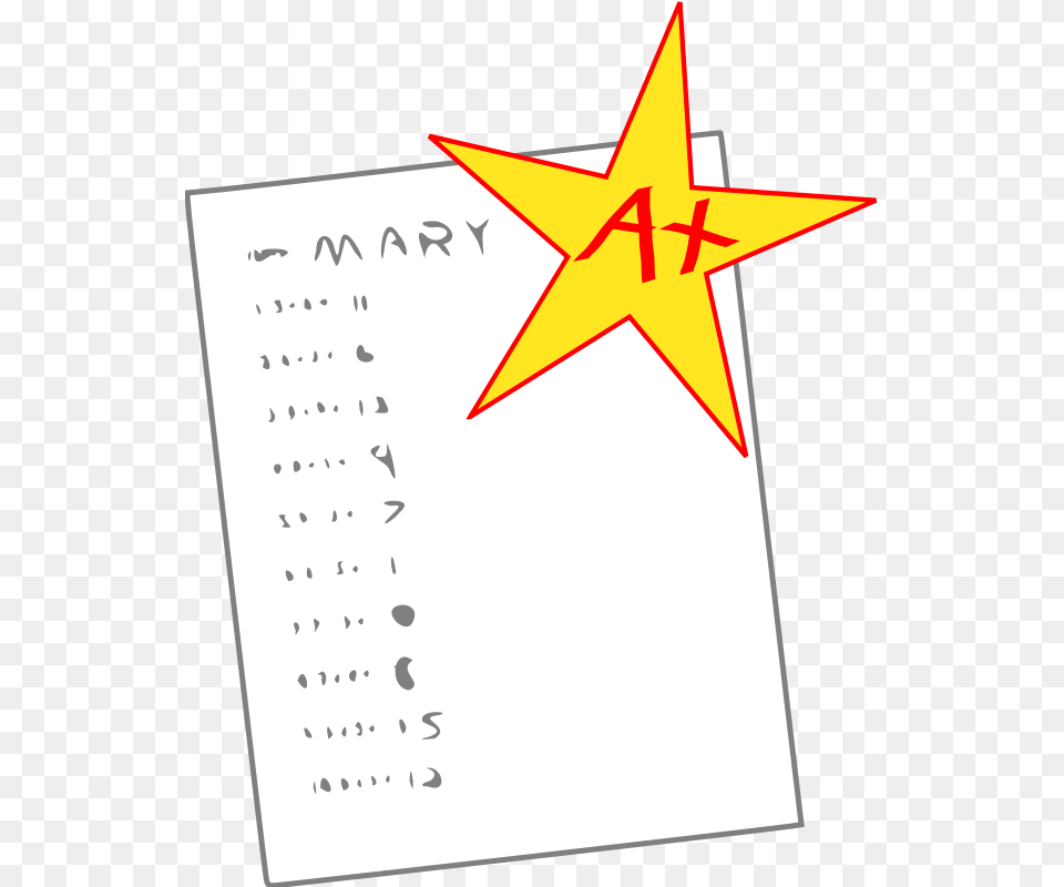 Perfect Score, Page, Text, Symbol, Star Symbol Png Image