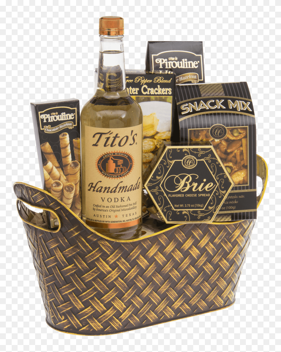 Perfect Score Vodka Gift Basket Titos Handmade Vodka, Alcohol, Beverage, Liquor, Whisky Free Png Download