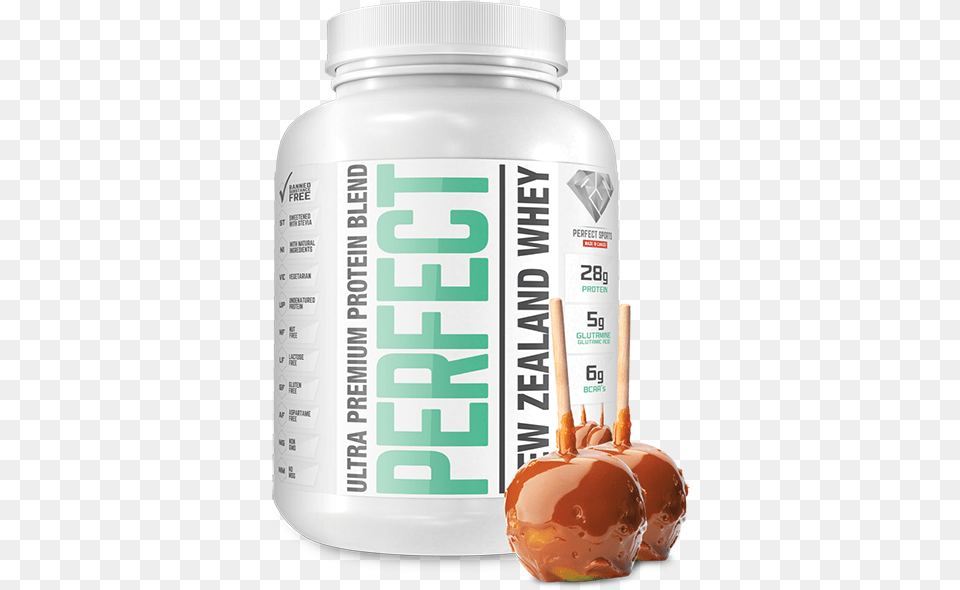 Perfect Sports Whey Whey Perfect, Caramel, Dessert, Food, Bottle Free Png