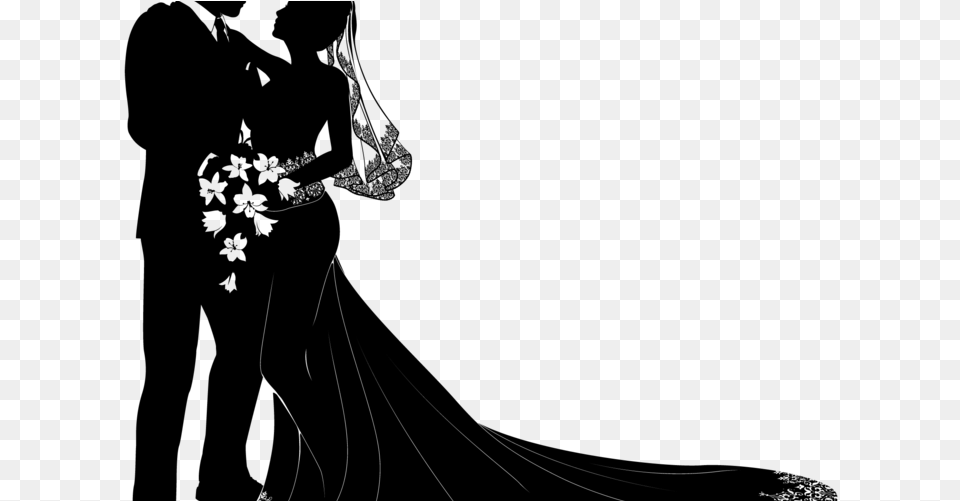 Perfect Trolley Rental For A Wedding Or A Party Bus Wedding Couple Silhouette, Gray Free Png