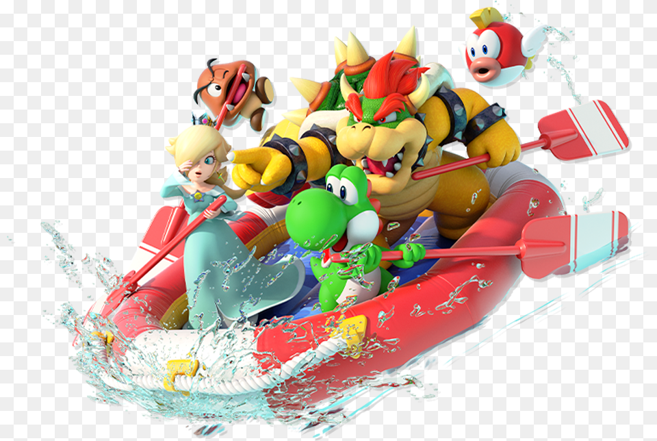 Perfectly Nintendo River Survival Mario Party, Baby, Person, Vehicle, Boat Free Png