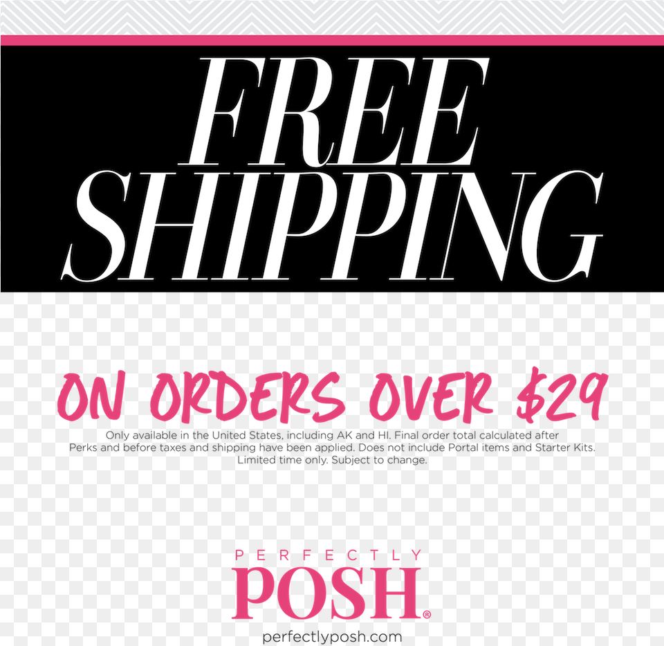 Perfectly Posh Shipping On Orders Over 25 Graphic Design, Advertisement, Poster, Book, Publication Free Png