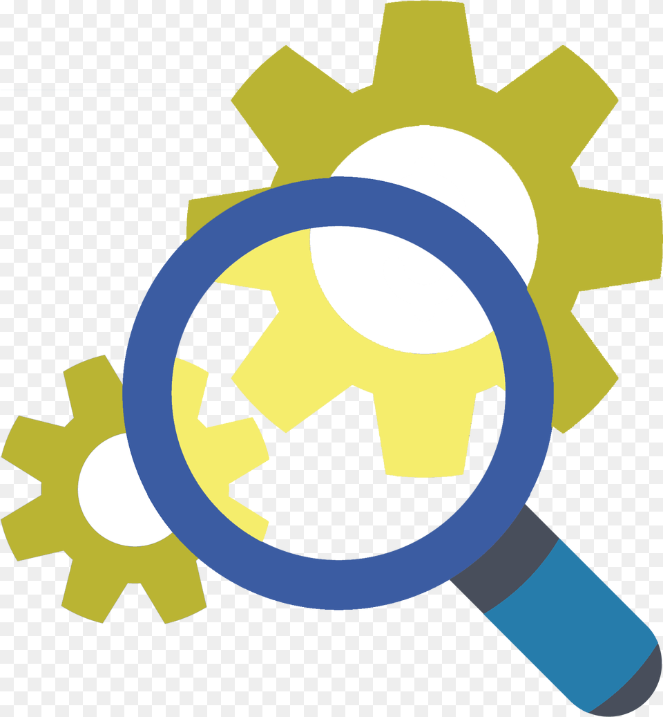 Perform Search Engine Searches Magnifying Glass, Machine, Gear Free Png Download