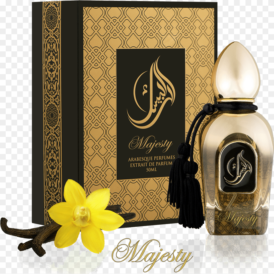 Perfume Majesty De Arabesque, Bottle, Cosmetics, Flower, Plant Free Transparent Png