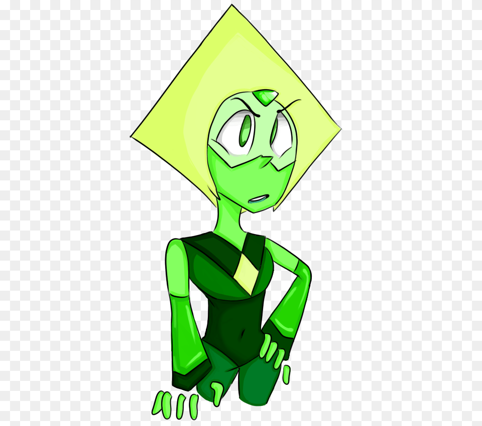 Peridot, Green, Alien, Elf, Person Png Image