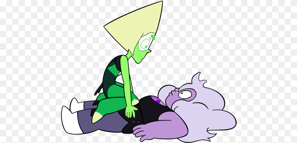 Peridot And Amethyst Steven Universe Amethyst And Peridot Kiss, People, Person, Cartoon, Book Free Png Download