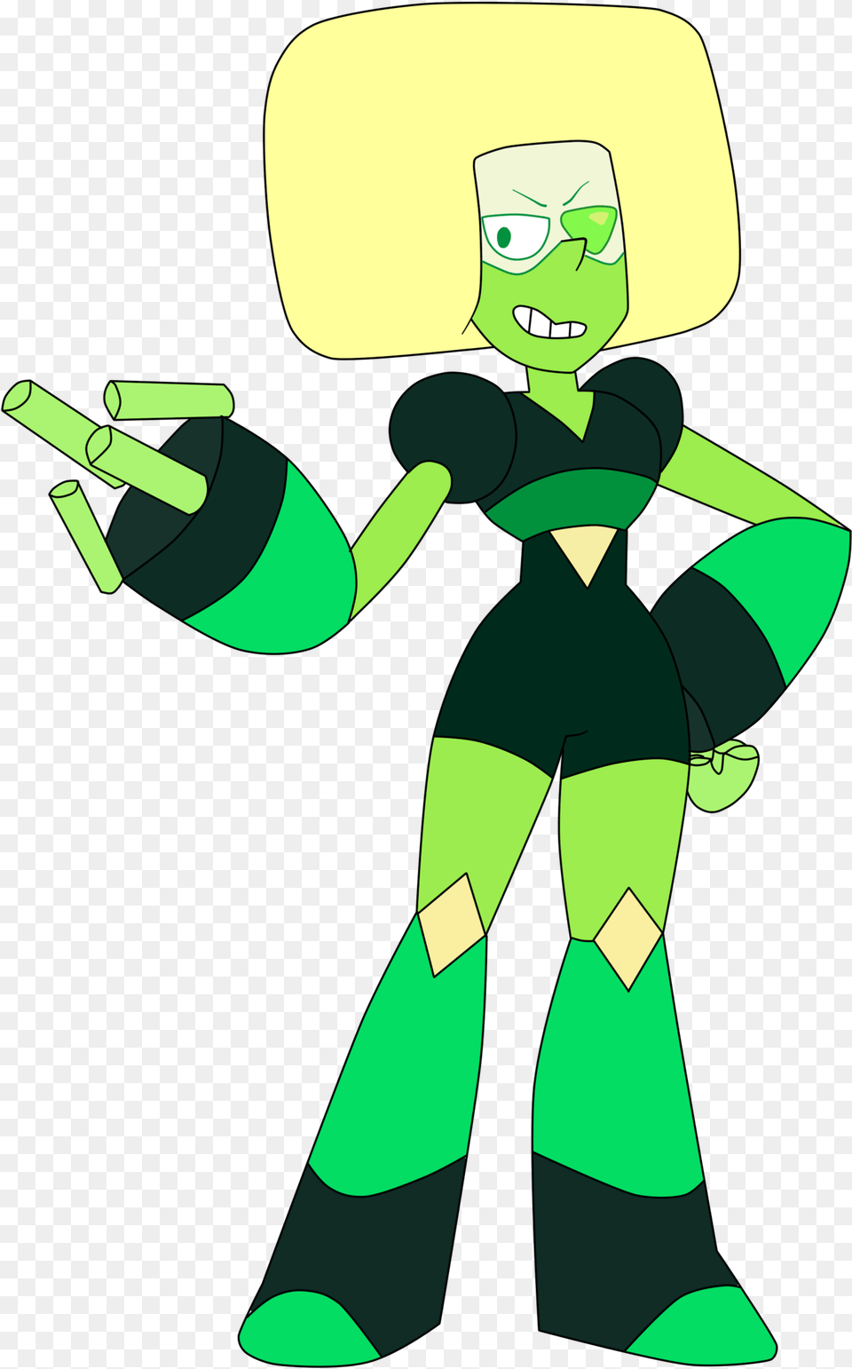 Peridot And Squaridot Fusion Download Squaridot, Green, Baby, Face, Head Png Image