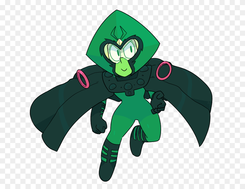 Peridot As Magneto Perineto Magnedot Steven Universe Know, Cape, Clothing, Baby, Person Png Image