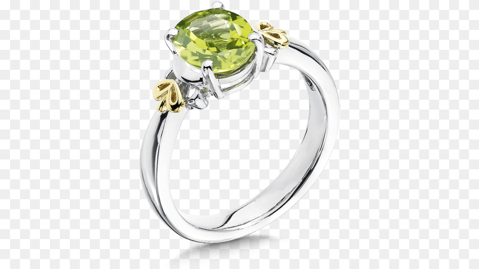 Peridot Ring In 18k Gold Amp Sterling Silver Pre Engagement Ring, Accessories, Jewelry, Gemstone, Diamond Free Png Download