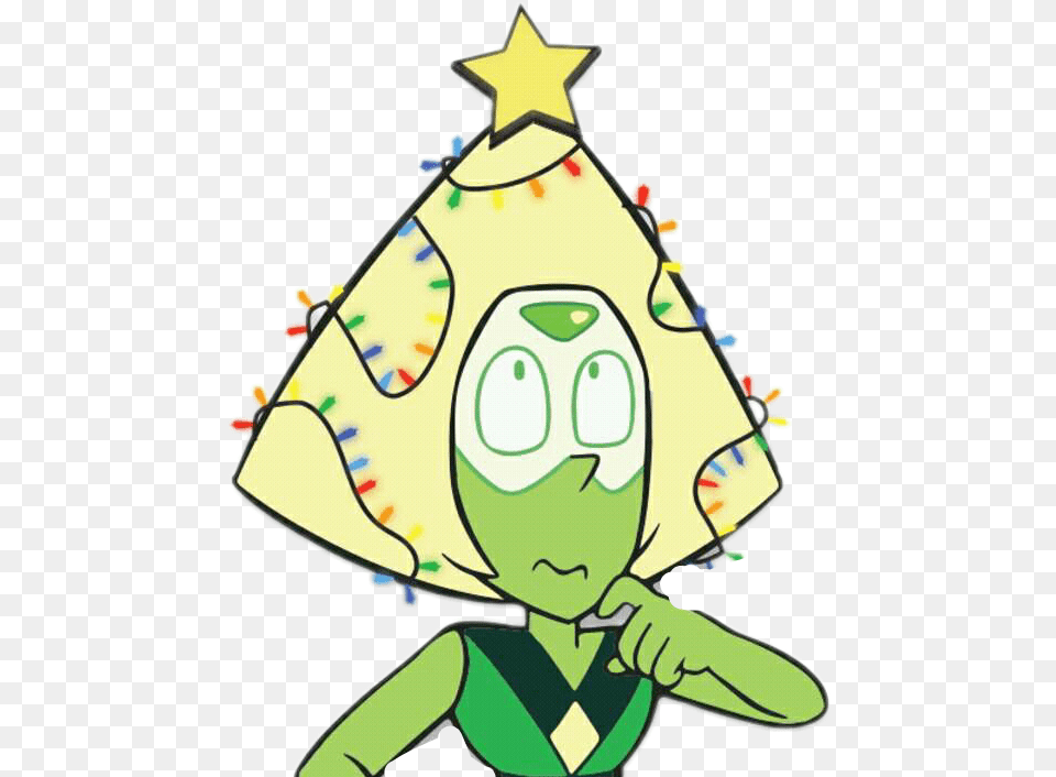 Peridot Stevenuniverse Steven Universe Christmas Steven Universe Peridot Christmas, Clothing, Hat, Baby, Person Png