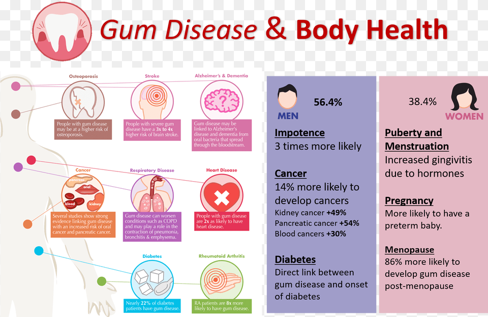 Periodontitis And Body Periodontal Disease Body Health, Advertisement, Poster Png