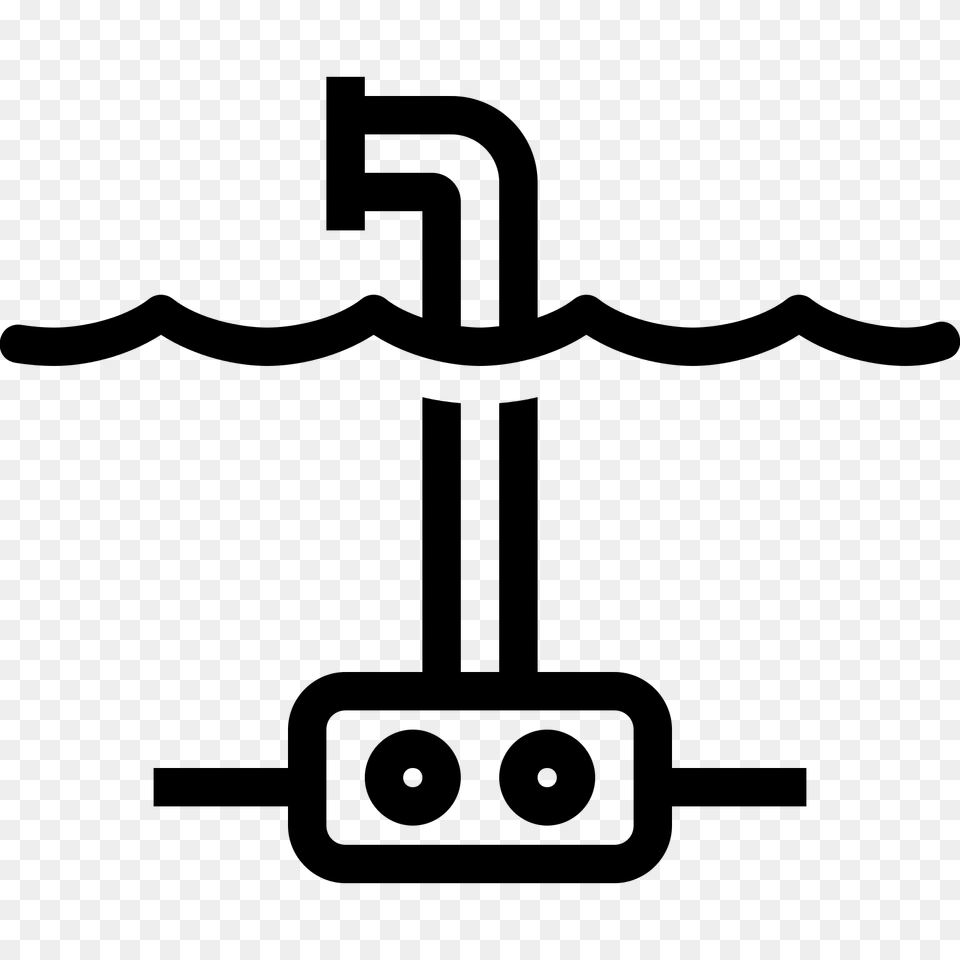 Periscope Icon Under Water, Cross, Symbol Png Image