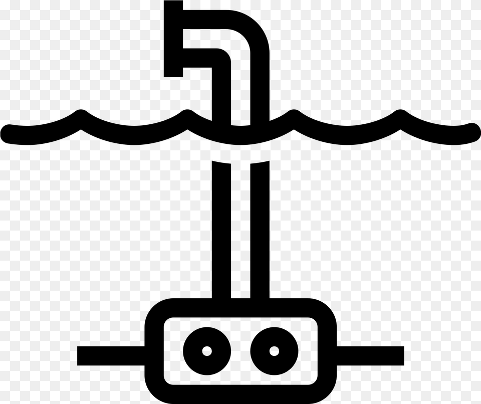 Periscope Icon Under Water Periscope Icon, Gray Png