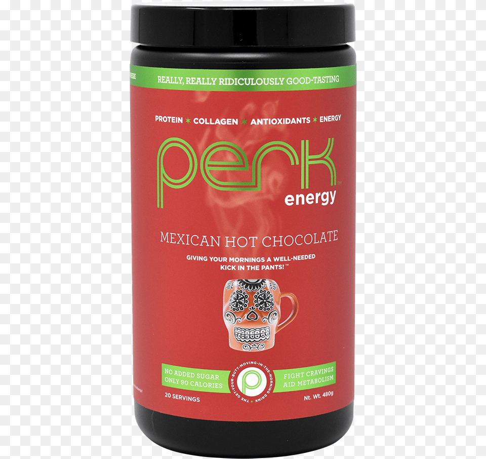 Perk Energy Original Mexican Hot Chocolateclass Grape, Cup, Can, Tin, Cosmetics Png Image