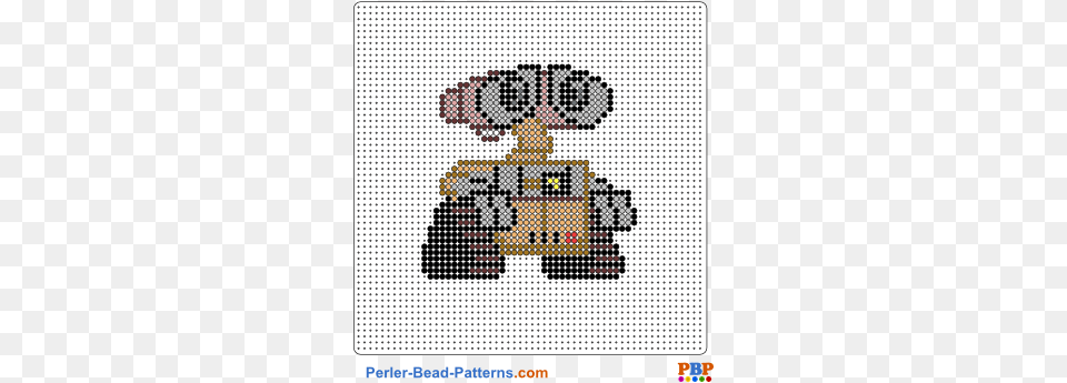Perler Bead Pattern Wall E Wall E En Hama Beads, Embroidery, Stitch, Qr Code Free Png Download