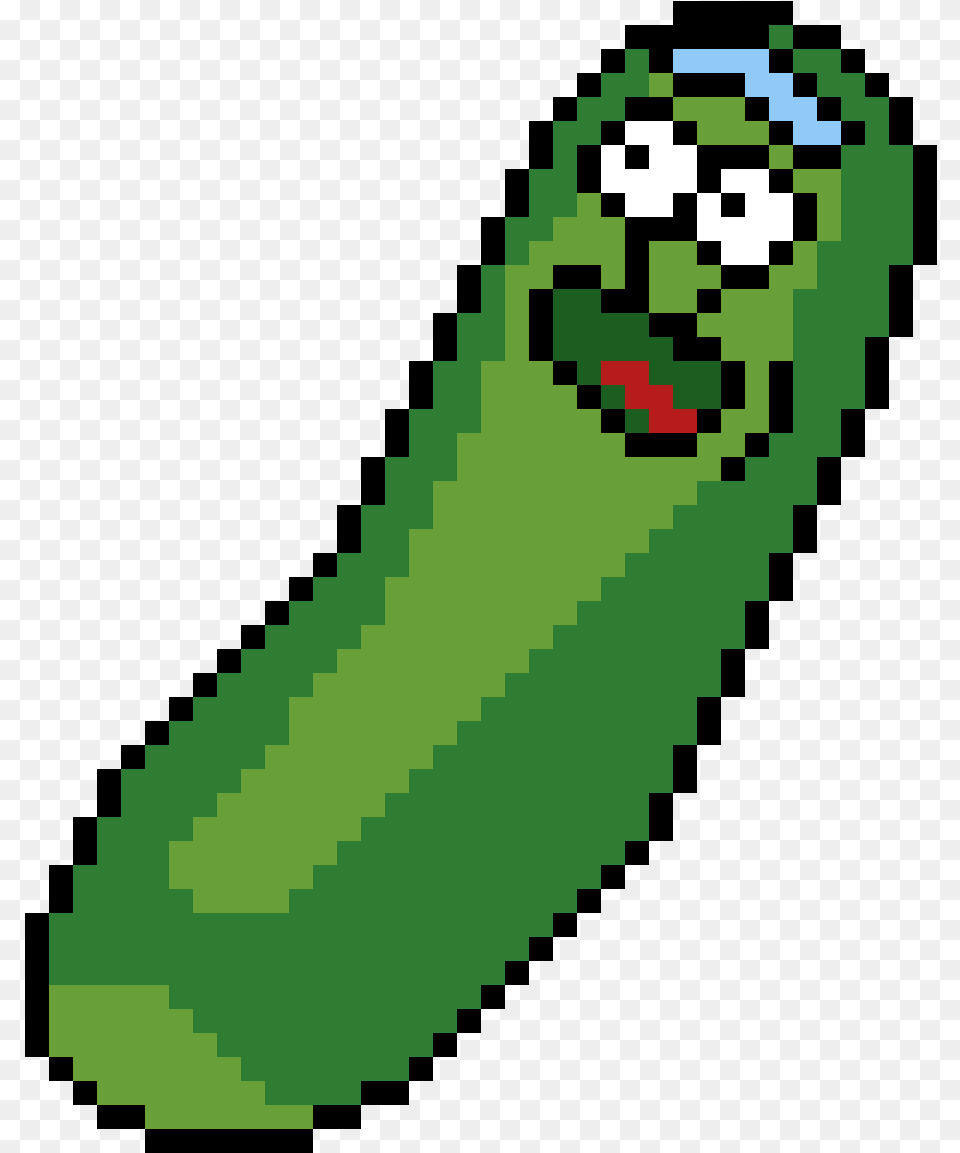 Perler Beads Rick And Morty Clipart Download Smash Ball Pixel Art, Cucumber, Food, Plant, Produce Png Image
