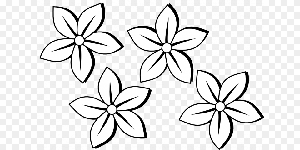 Permalink To 90 Ideas Flower Clip Art Black And White Easy Small Flower Drawings, Stencil, Pattern, Plant Free Png
